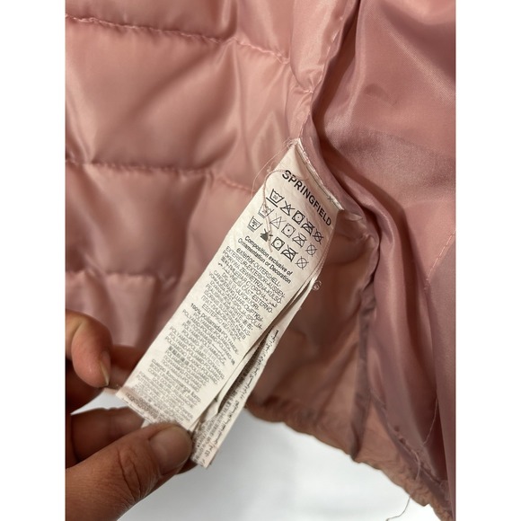 SPRINGFIELD Outerwear Pink Puffer Jacket Light Weight 42/L Soft Girl Coquette - Picture 5 of 8